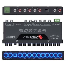 Stetsom EQX764 7-equalization bands, 4 input channels and 6 output channels