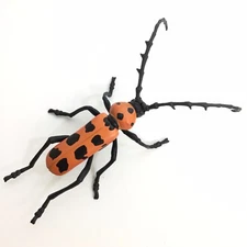 Kaiyodo Capsule Q Museum Mini Figure Red Longhorn Beetle with Black Spot Japan