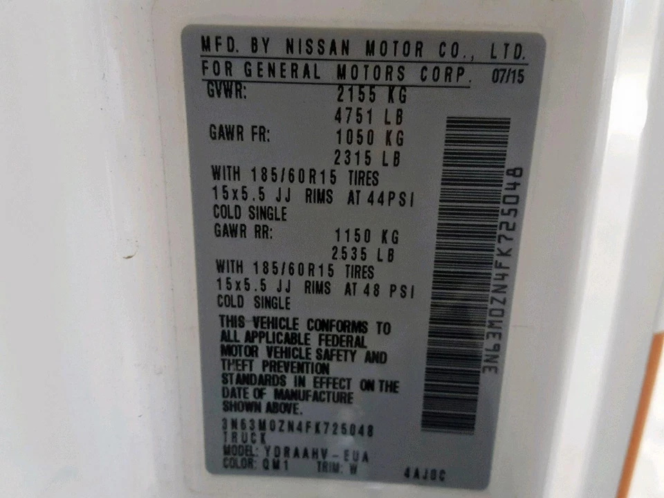 2015-2016 CHEVROLET CITY EXPRESS Alternator 150 AMP 15 16 17 - Imagem 4 de 4