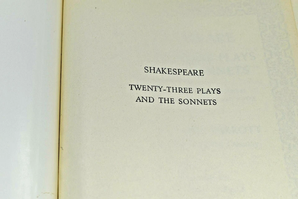 1953 Shakespeare 23 Plays and the Sonnets Revised Edition Reference Text Book - Imagem 4 de 4