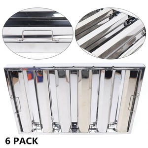 6 Pack Commercial 25 X16 Stainless Steel Exhaust Hood Vent Grease Filter Baffle Ebay