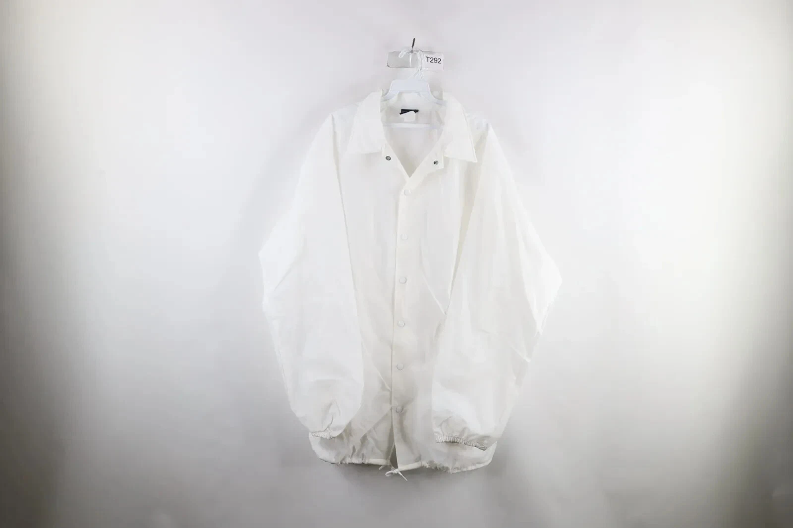 NOS Vintage anni 90 Streetwear Uomo Taglia 3XL Blank Coach Coaches Giacca Bianco USA