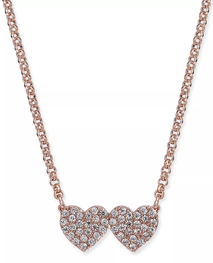 Kate spade double heart necklace deals