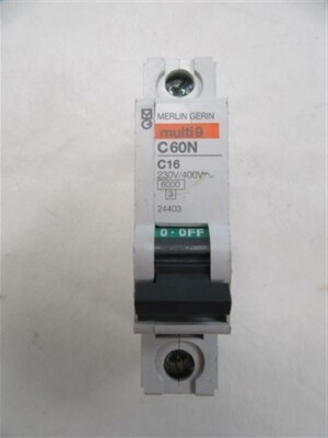 MERLIN GERIN MULTI 9 CIRCUIT BREAKER C60N C16 MARINE BOAT