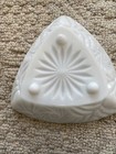 Vintage Westmoreland Starburst Buzz Star Milk Glass Triangular Trinket Dish — photo 2