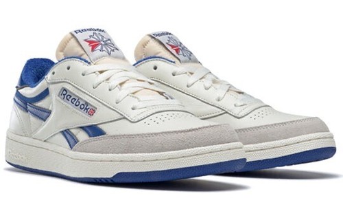 Men Reebok Club C Revenge Vintage Tennis Shoes Sneakers Chalk White Blue FW4863 - Picture 21 of 24