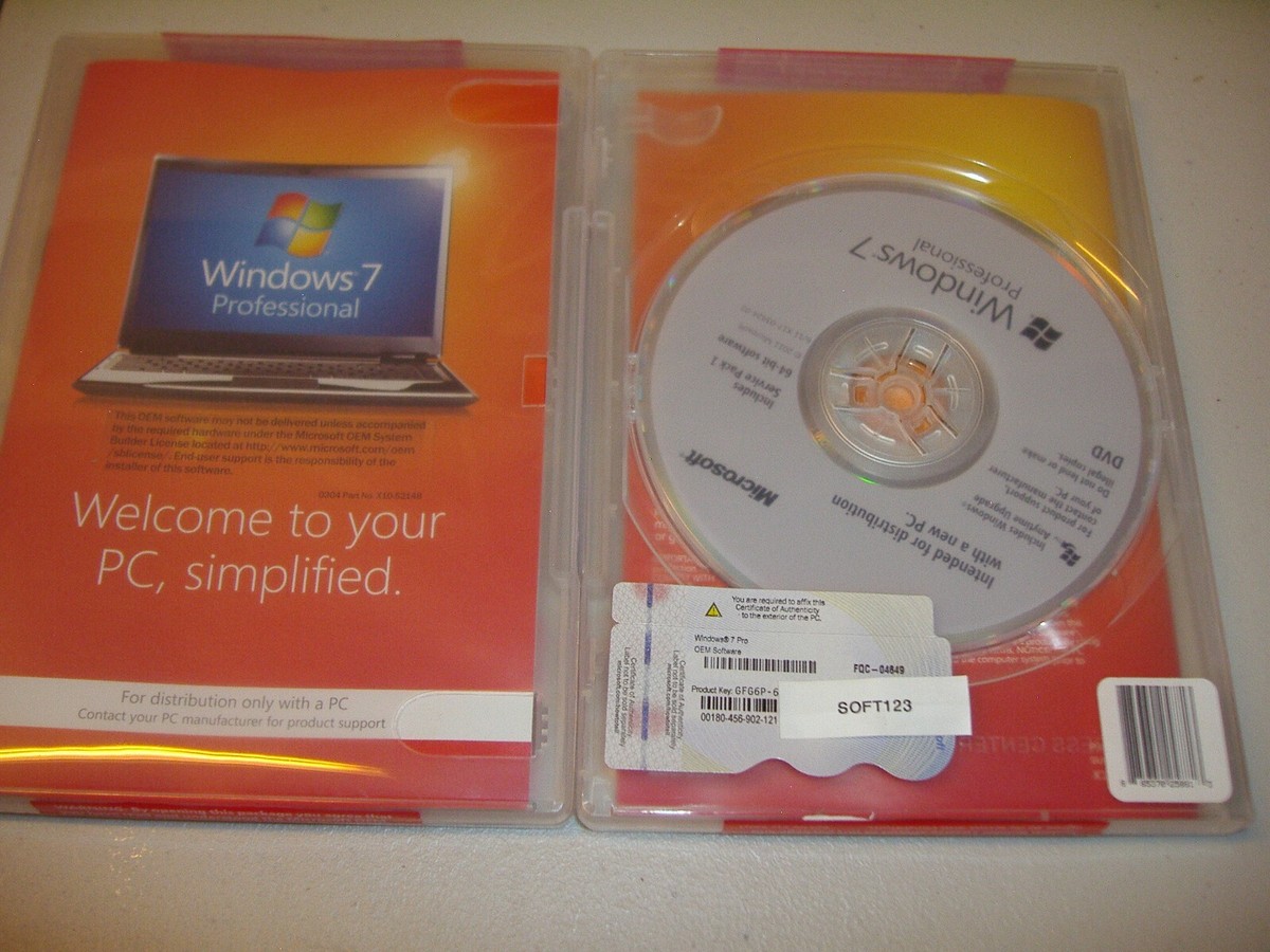 Microsoft Windows 7 Professional 64 bit x64 Full English DVD MS Microsoft Windows 7 Professional 64 bit x64 Full English DVD MS