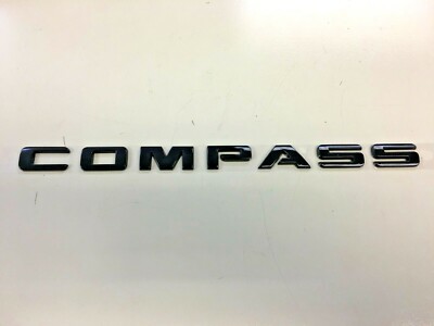 11 12 13 14 15 16 17 JEEP COMPASS DOOR EMBLEM GLOSS BLACK NEW OEM R/L 68211300AA