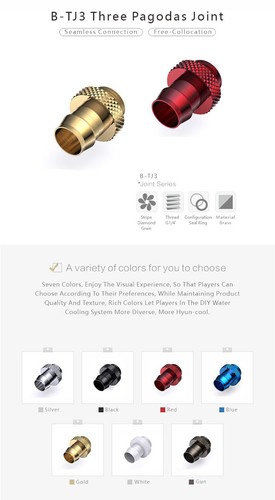 Bykski B-TJ3 Soft Tube G1/4'' Fitting For 9.5*12.7mm / 10*16mm /10*19mm Hose - Bild 14 von 23