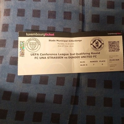 Used Ticket FC Una Strassen Dundee United FC 2025/26