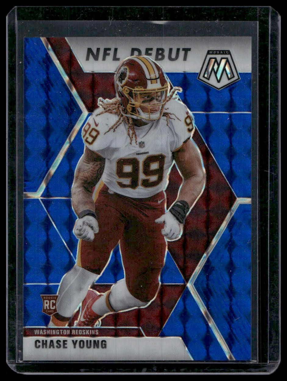 2020 Panini Mosaic Chase Young Prizm Blue Rookie #/99