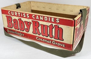 Rare Vintage Curtiss Candies Baby Ruth Stadium Carrier / Vendor Baseball Park 