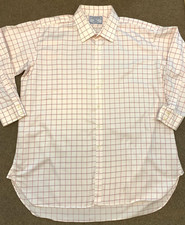 Charles Tyrwhitt Dress Shirt Mens 19/37 Check Plaid Long Sleeve Spread Collar