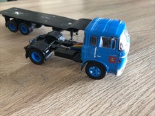 Saviem Berliet TR 12 truck - 1964 - 1/43 with engine carrier trailer