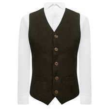 Highland Weave Forest Green Waistcoat