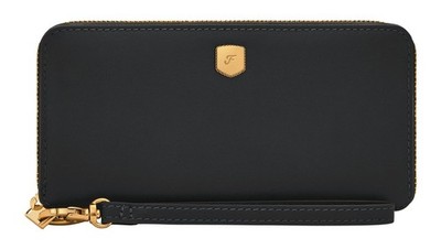 FOSSIL Lennox Zip Continental Wallet Geldbörse Black schwarz Neu