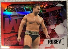 Rusev Red Refractor /5 Topps WWE 2020 Chrome 