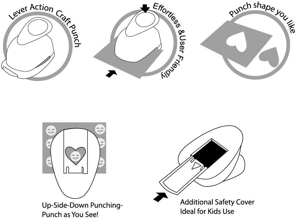 Bira 2 inch Price Tag Lever Action Craft Punch for Paper Crafting off-white 