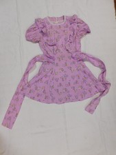 Vintage Handmade Lavender Raggedy Ann Dress 27" Waist