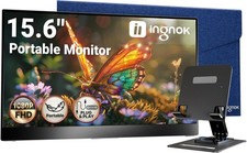 15.6 Inch Portable Monitor FHD 1080P USB C Screen Extender with Adjustable Sta