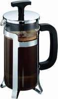 Bodum Jesper Kaffeebereiter French Press Kaffeemaschine Glaskanne Schwarz 1.0L