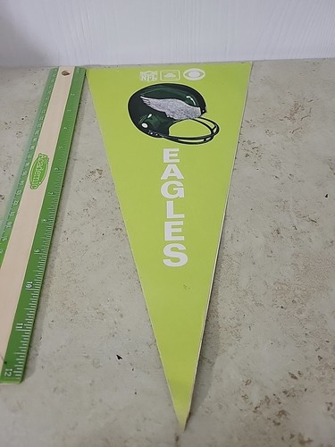Vintage State Farm Insurance & CBS TV Philedelphia Eagles 2-Sided Paper Pennant - Picture 4 of 4