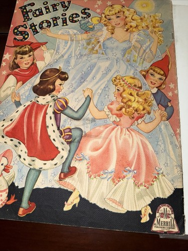 Fairy Stories The Merrill Publishing Co Linenet Cinderella Red Riding Hood 1943 - Imagen 10 de 10