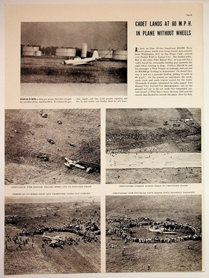 1930s Fairfax Field Kansas City Plane Crash Landing Article Photos Ephemera