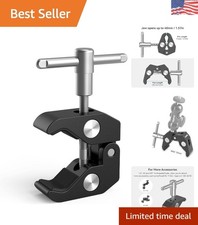 Durable Super Clamp - Perfect for Cameras, Lights, and Umbrellas, Black Finish