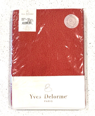 Yves Delorme Paris Fitted Sheet Queen SOSPIRO Laque 100% Egyptian Cotton 727822