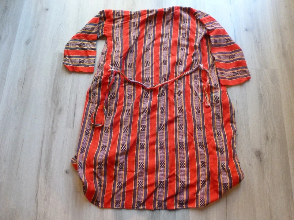 Bata Mexicana De Colección Para Hombre Talla Única Suroeste Azteca Geométrica Boho Hippie Foto 2 de 4