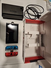 Nintendo Switch 32GB Handheld Console - Neon Red/Neon Blue Reset Tested. S20