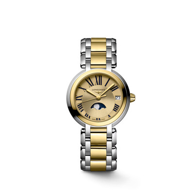Longines PrimaLuna Moonphase 30.5mm Gold Dial Two Toned Watch L81155317