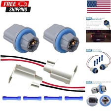 Rear License Plate Light Lamp Bulb Socket Connector Wiring Pigtail Harness 2 Set