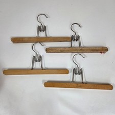 Lot of 4 Vintage Clamp Pant Hangers Nevco Princess Unbranded