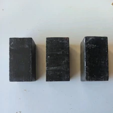 3 pieces of 1.5x1.5x3 Gaboon Ebony Turning Blank Square Wood Block Black Gabon