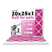 Colorfil 20x25x1 Air Filter (2-Pack) | Made in the USA | Color Changing | Rem...