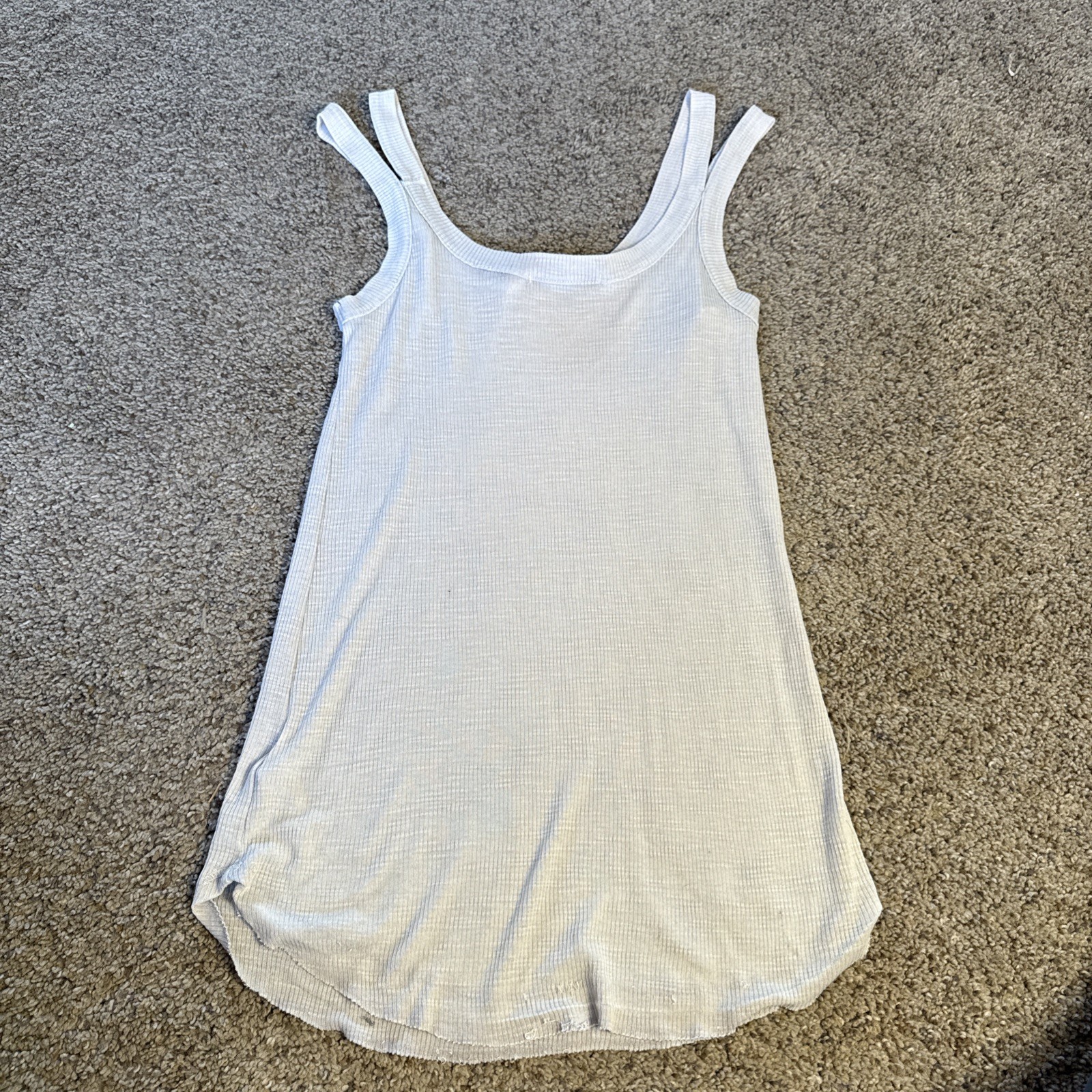 Stateside Gray Beige Split Sleeve Basic Tank Scoo… - image 8