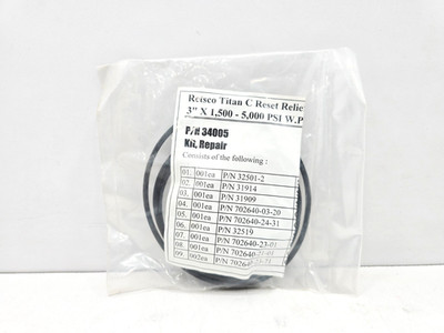 34005 RETSCO TITAN RELIEF VALVE REPAIR KIT