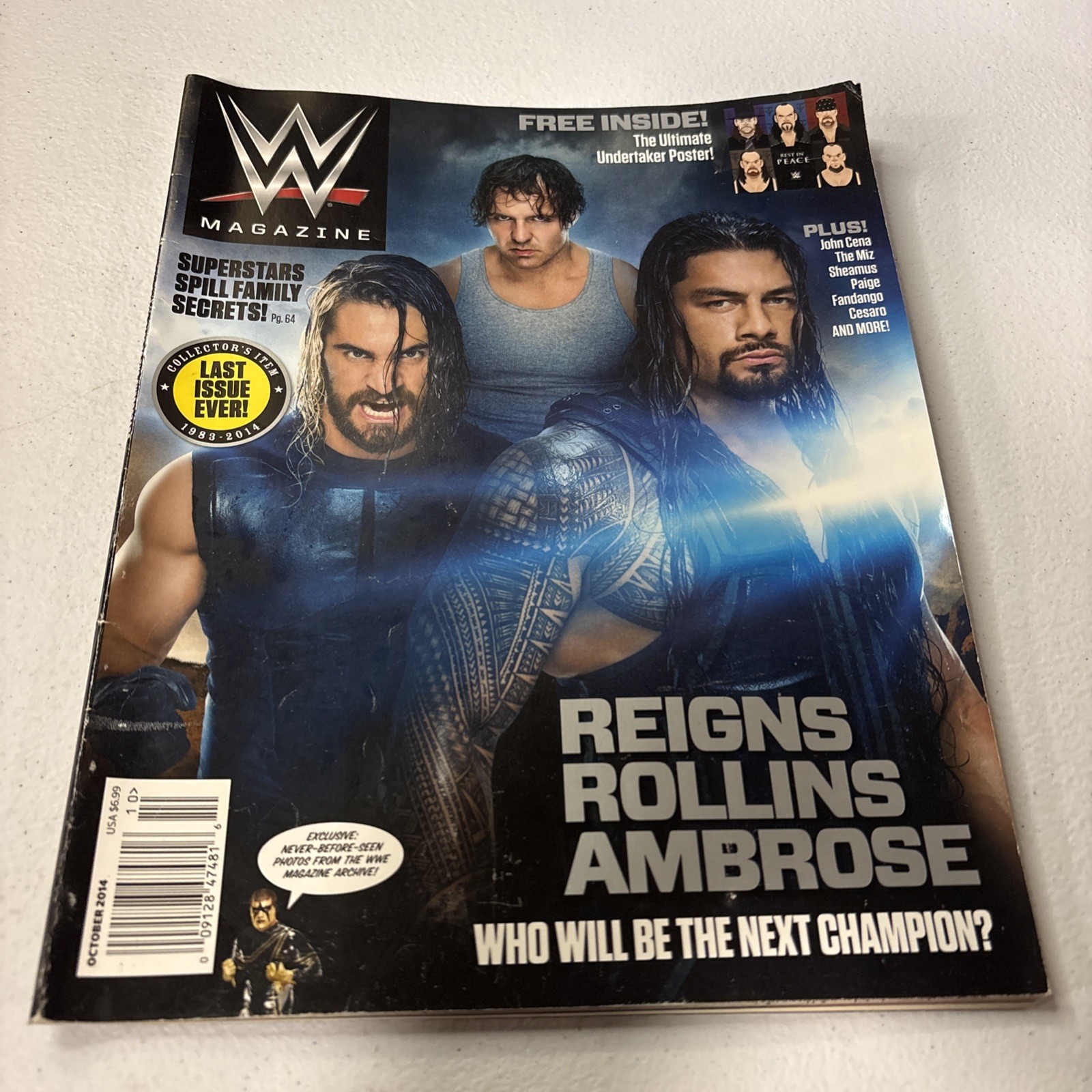 WWE Magazine Last Issue Ever October 2014 The Shield Seth Roman Moxley