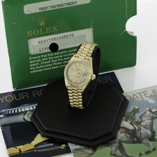Vintage Rolex Datejust Ref. 69178 26mm 18KYG Champagne Dial W/ Papers #W331362-2