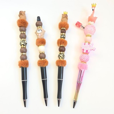 Süßer Tier Perlen Stift - Capybara, Flamingo, Otter ausgefallenes Design
