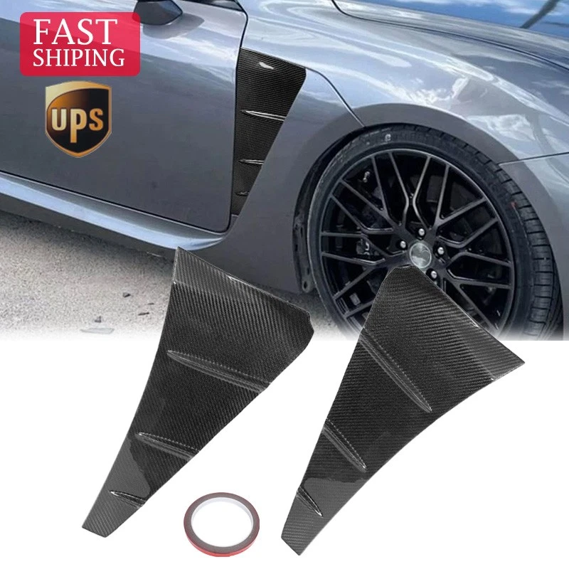 Real Carbon Fiber Side Vent Outlet Cover Pair For LEXUS RC F 2015 2016 2017-2018 - Imagem 2 de 4