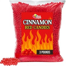 Red Cinnamon Imperials, 3 Pounds, Red Hot Candy Bulk, Candies for Machine Refill