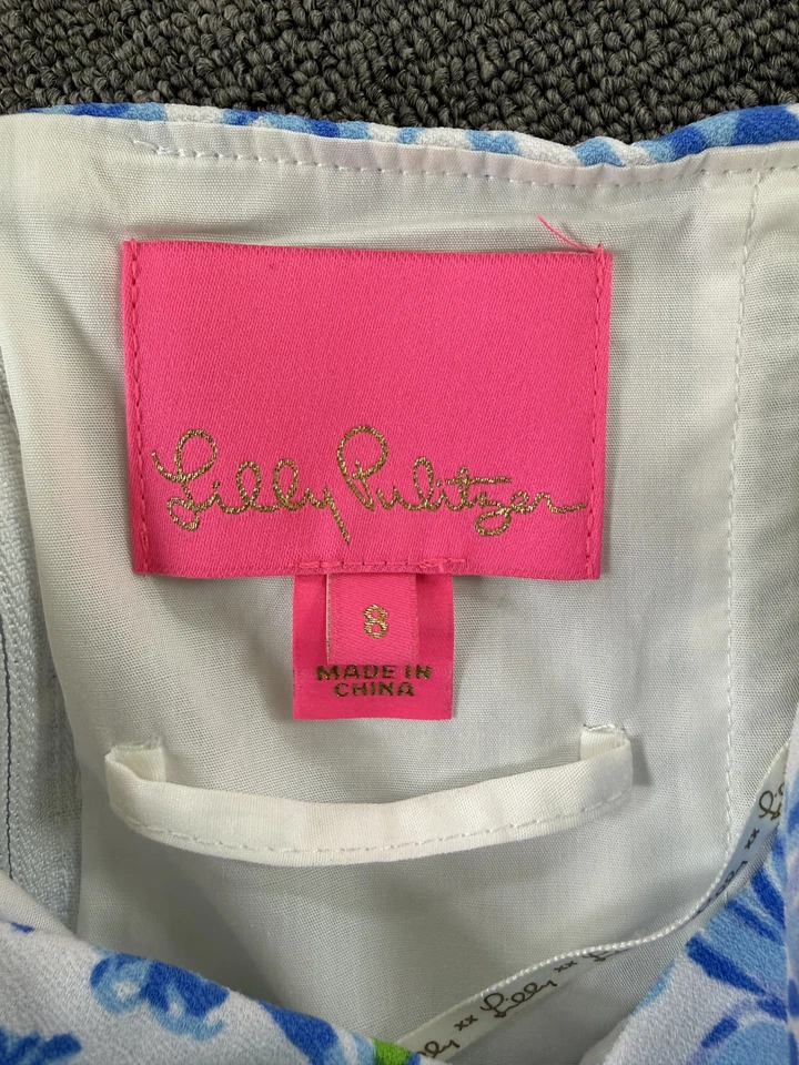 Mameluco Lilly Pulitzer para mujer 8 Kylo sin tirantes con falda azul francés al sol Foto 3 de 4