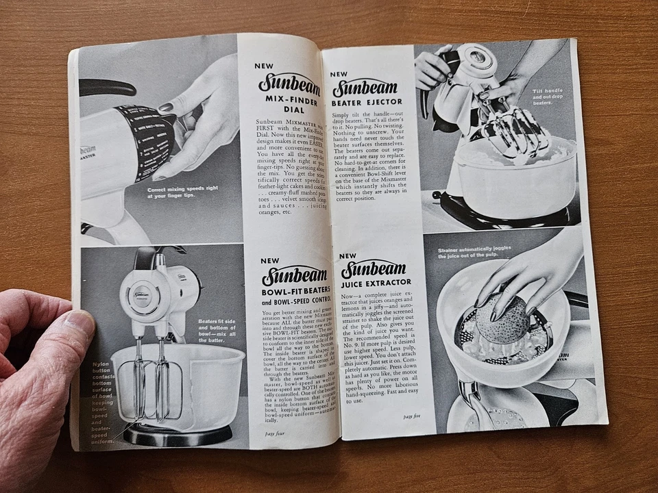 1950 How To Get The Most Out Of Your Sunbeam Mixmaster Recipes & Instructions - Image 3 of 4