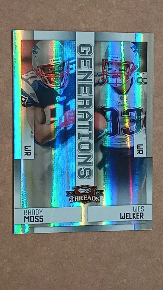 2009-DONRUSS THREADS-RANDY MOSS/WES WELKER GENERATIONS -/100-PATRIOTS - Image 2 of 4