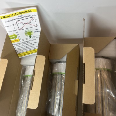 3x UL Listed LED Corn Light Bulb 300W, Mogul Base E39 Bulb Lamp, 5000K Daylight
