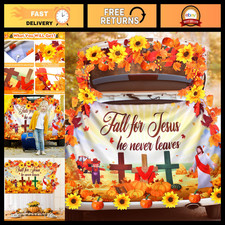Christian Trunk or Treat Car Decorations Kit - Fall for Jesus Backdrop  Props