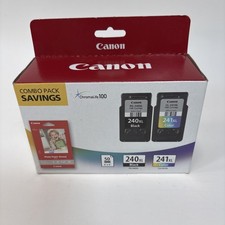 Canon PG-240XL Black CLI-241XL Color Ink Cartridges 50 Photo Pages Glossy Combo